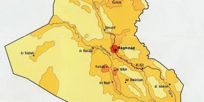 Mapa Iráku populace