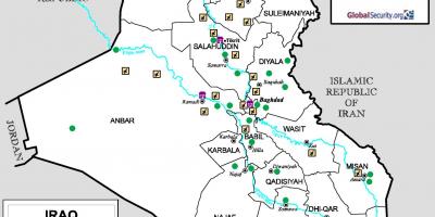 Mapa Iráku letišť