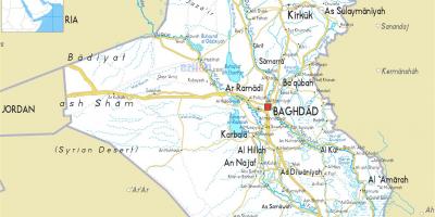 Mapa Iráku řeky